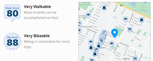 Walk Score map for 5164 12e Avenue